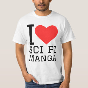 I kärlek sci fi manga t shirt