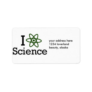I Kärlek Science Adressetikett