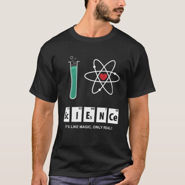 I Kärlek Science Atomic Whirl T Shirt (Framsida)