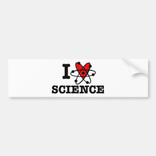 I Kärlek Science Bildekal