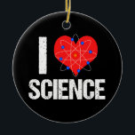 I Kärlek Science Coola Atom Model Scientist Julgransprydnad Keramik<br><div class="desc">I Kärlek Science-julprydnaden. Ett hjärta med en atommodell som är inlindad i den gör en underbar gåva till en vetenskapsman. Vetenskapen är så coola.</div>