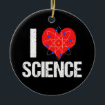I Kärlek Science Coola Atom Model Scientist Julgransprydnad Keramik<br><div class="desc">I Kärlek Science-julprydnaden. Ett hjärta med en atommodell som är inlindad i den gör en underbar gåva till en vetenskapsman. Vetenskapen är så coola.</div>