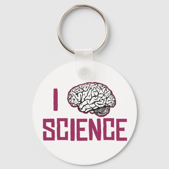 I Kärlek Science (hjärnan) Nyckelring (Framsida)