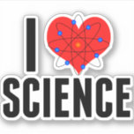 I Kärlek Science Klistermärken<br><div class="desc">Ett vetenskapligt klistermärke i fantastisk för en vetenskapslärare eller vetenskapslärare som kärlek undervisar om vetenskap och experimentverksamhet. I Kärlek Science-konstruktionen med en coola atom-modell som är inlindad runt ett hjärta.</div>