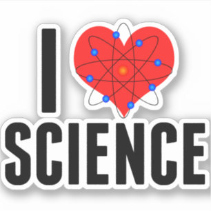 I Kärlek Science Klistermärken