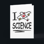 I kärlek Science Kort<br><div class="desc">Fantastisk Science Design med symbolen atom och citatet "I kärlek science". En matchande perfekt för varje vetenskapsman,  student,  forskarlärare och vetenskapslärare älskare. Underbar Gift-idé.</div>