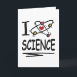 I kärlek Science Kort<br><div class="desc">Fantastisk Science Design med symbolen atom och citatet "I kärlek science". En matchande perfekt för varje vetenskapsman, student, forskarlärare och vetenskapslärare älskare. Underbar Gift-idé.</div>