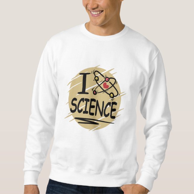 I kärlek Science Lång Ärmad Tröja (Framsida)