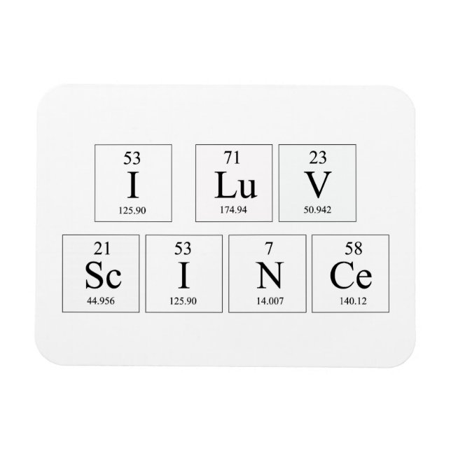 I kärlek science magnet (Horisontell)