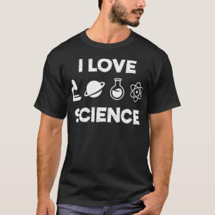 I Kärlek Science Minimal Design T Shirt