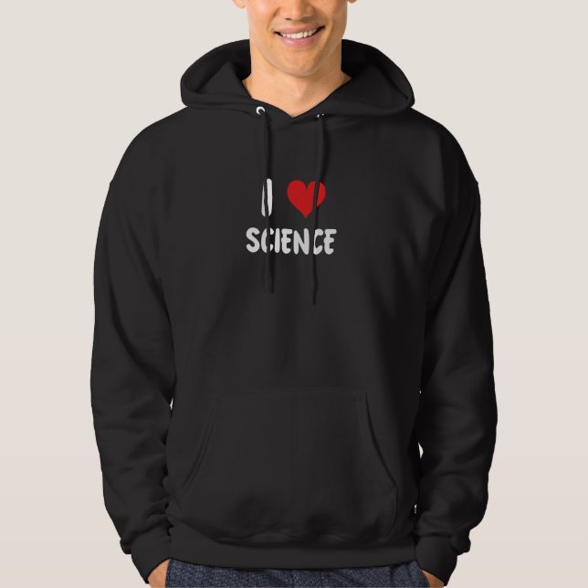 I Kärlek Science - Scientist Lab Chemistry Biology Hoodie (Framsida)