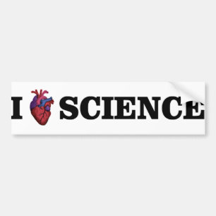 I Kärlek Science-stötfångare Bildekal