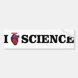 I Kärlek Science-stötfångare Bildekal