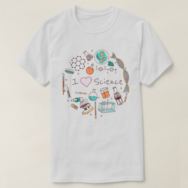 I kärlek Science T Shirt (Design framsida)