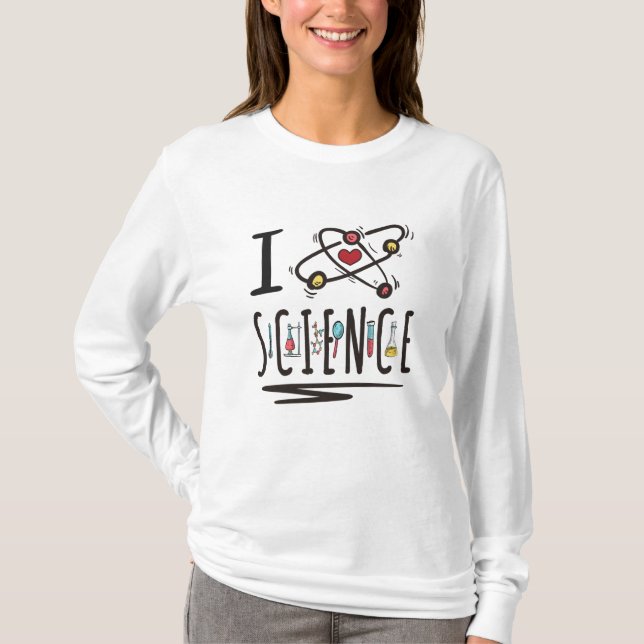 I kärlek Science T Shirt (Framsida)