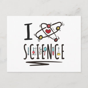 I kärlek Science Vykort