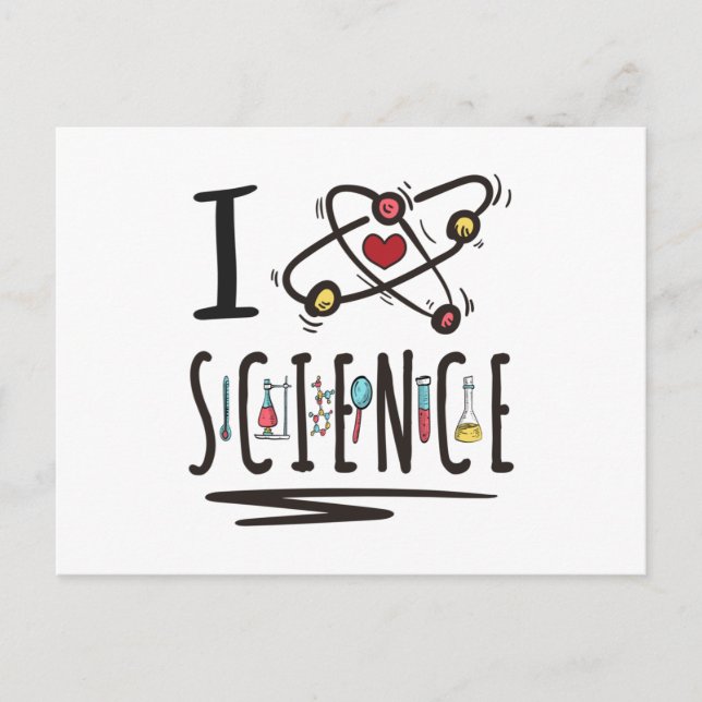 I kärlek Science Vykort (Framsida)