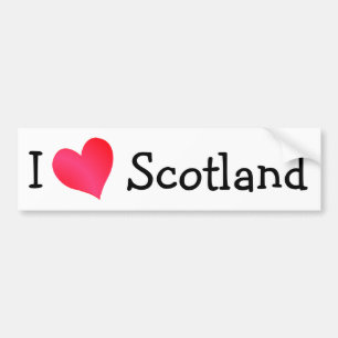 I Kärlek Scotland Bildekal