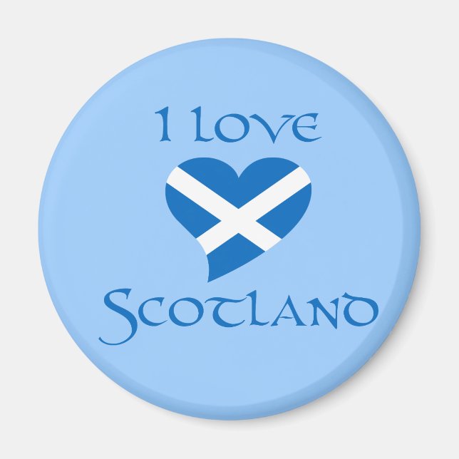 I Kärlek Scotland Fridge Magnet (Framsidan)