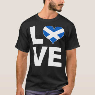 I Kärlek Scotland Heart Flagga Scotland T Shirt