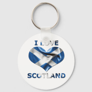 I Kärlek Scotland Hjärta Flagga Nyckelring
