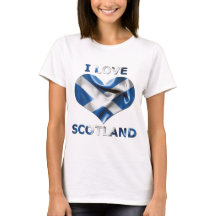 I Kärlek Scotland Hjärta Flagga
