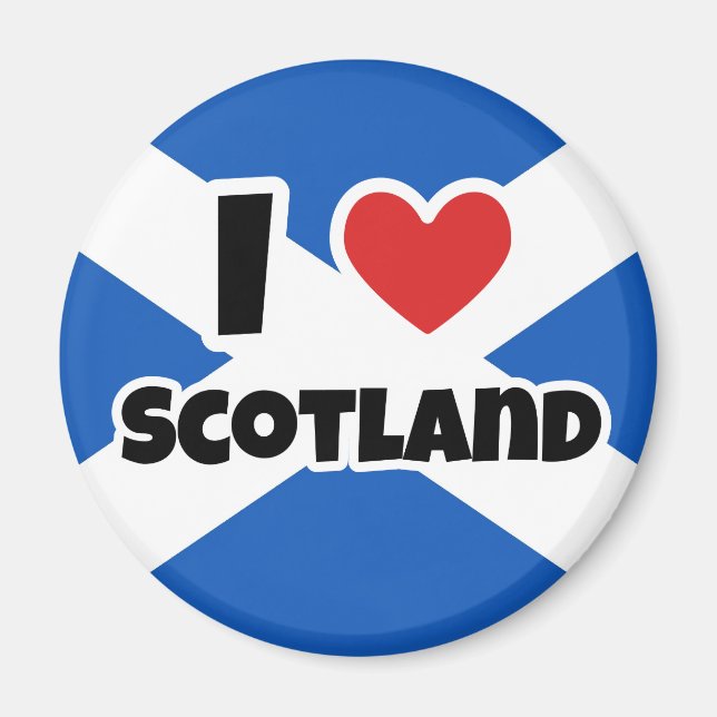 I kärlek Scotland Magnet (Framsidan)