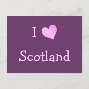 I Kärlek Scotland Vykort
