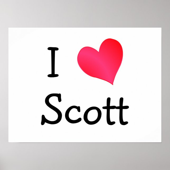 I Kärlek Scott Poster (Framsidan)