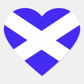 I kärlek Scottish saltire-klistermärken Hjärtformat Klistermärke