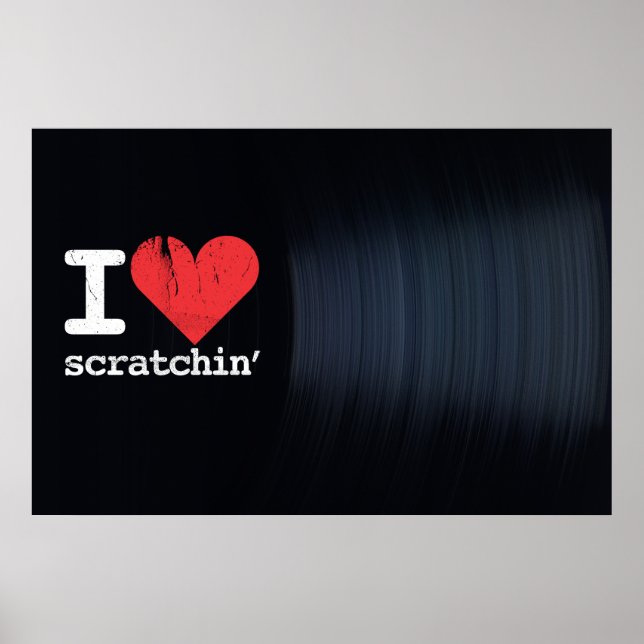 I Kärlek Scratchin' Liggande Poster/skriver ut Poster (Framsidan)