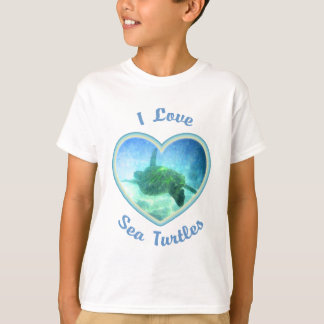 I Kärlek Sea Turtles Kids Shirts Tee Shirt