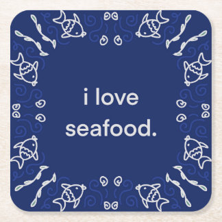 I kärlek Seafood Napkin Underlägg Papper Kvadrat