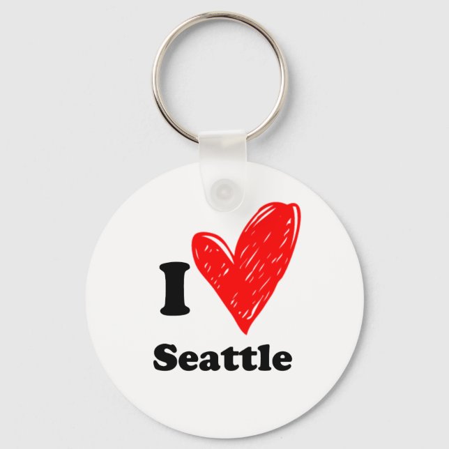 I kärlek Seattle Nyckelring (Framsida)