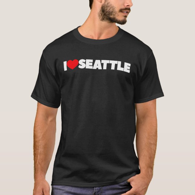 I Kärlek Seattle T Shirt (Framsida)