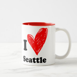 I kärlek Seattle Två-Tonad Mugg