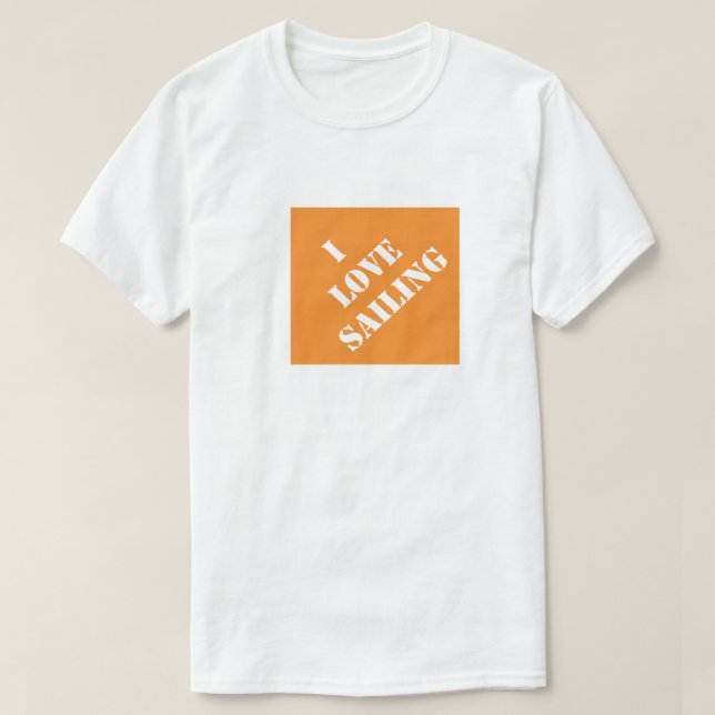 I Kärlek seglar den ädla Pappa Humous Fars dag T Shirt (Design framsida)