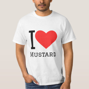 I kärlek senap t shirt