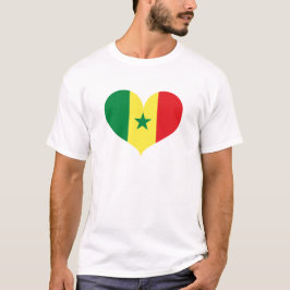 I Kärlek Senegal Flagga T Shirt