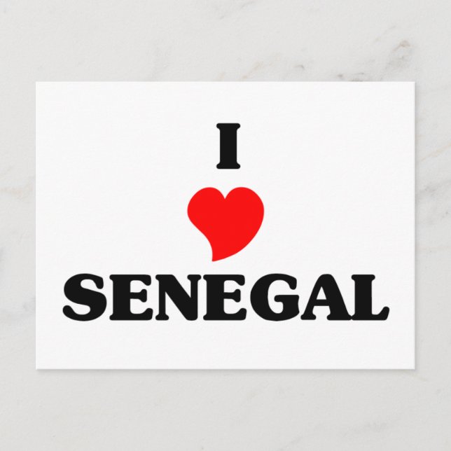 I Kärlek Senegal Vykort (Framsida)