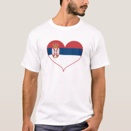 I Kärlek Serbien Flagga T Shirt