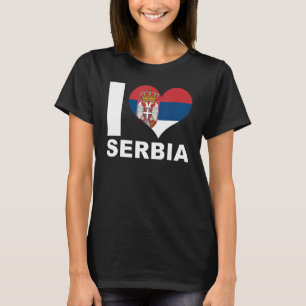 I Kärlek Serbien Hjärtat Flagga Serbien 1 T Shirt
