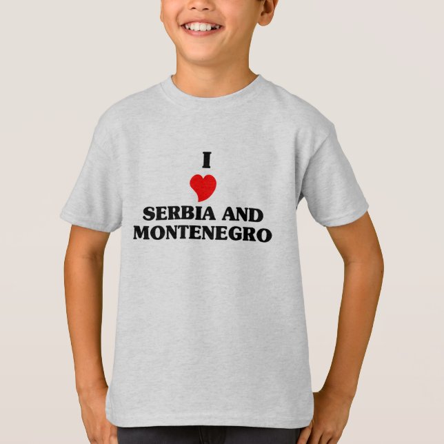 I Kärlek Serbien och Montenegro Tee Shirt (Framsida)