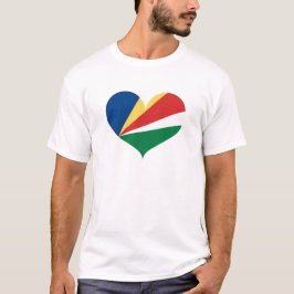 I Kärlek Seychellerna Flagga T Shirt