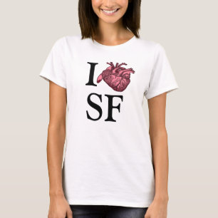 I Kärlek SF-skjorta med anatomiskt korrekt hjärt T Shirt