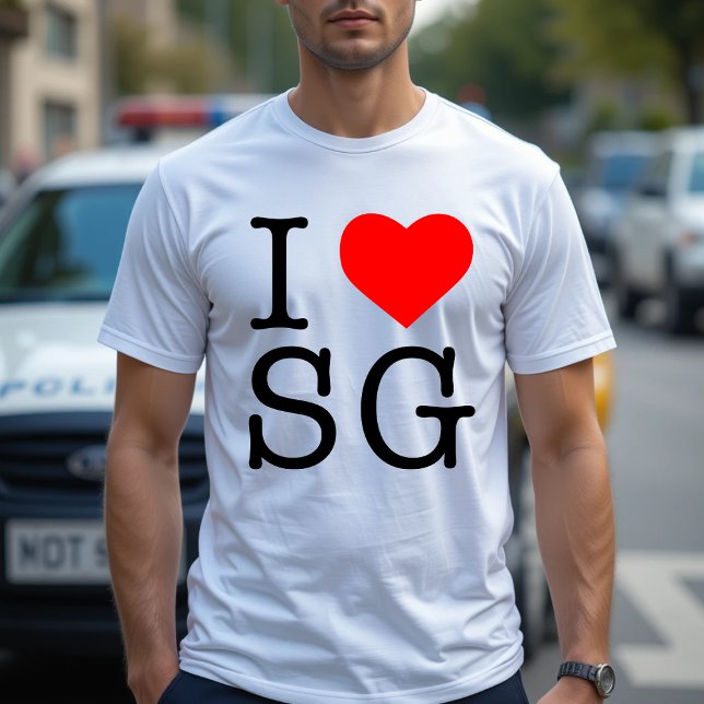 I KÄRLEK SG I HEART SG SINGAPORE T-SHIRT (Skapare uppladdad)