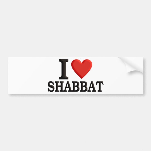 I kärlek Shabbat Bildekal (Framsidan)