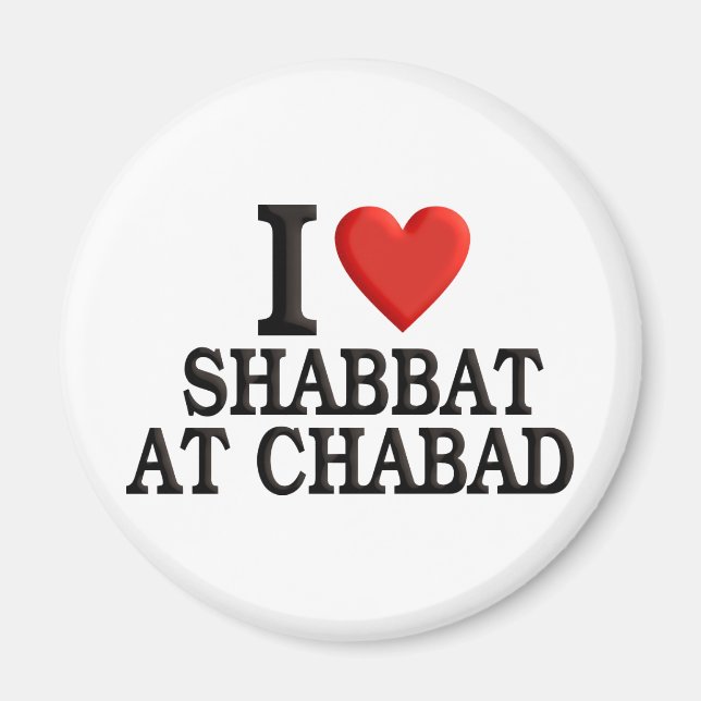 I kärlek Shabbat i Chabad Magnet (Framsidan)