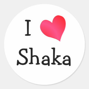 I Kärlek Shaka Runt Klistermärke