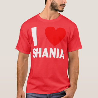 I Kärlek Shania Heart First Namn Shania T Shirt